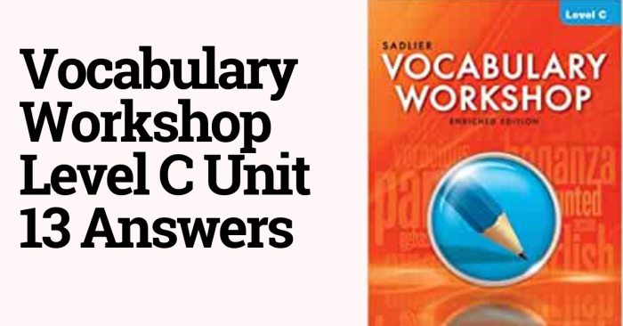 Vocabulary workshop unit 6 level c answers