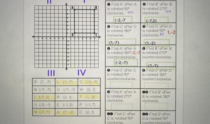 Unit 9 transformations homework 2 reflections answer key